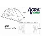 Acra BROTHER ST07 sátor, 4 személyes