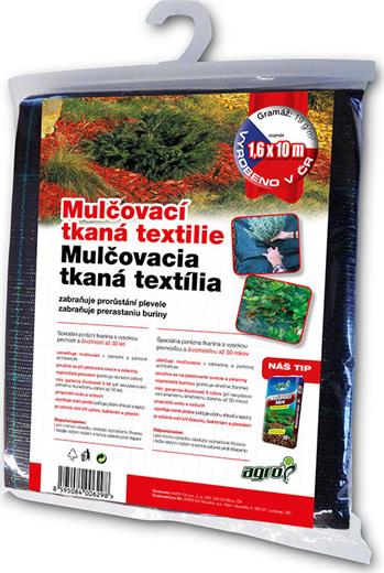 Agro talajtakaró textília ,szövött 1,6 x 10 m, fekete