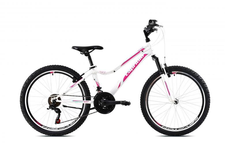 Capriolo DIAVOLO DX 400 FS hegyi kerékpár 24"/13" fehér -pink 13"