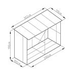  G21 WOH 682 - 302 x 119 cm, tüzifa táoló antracit - sérült csomagolásban