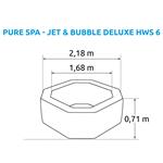 Marimex Pure Spa felfújható pezsgőfürdő - Jet & Bubble Deluxe HWS 6 