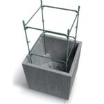 Prosperplast SIERRA SQUARE virágcserép ,beton effekt 38,5 cm antracit