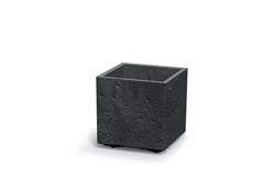 Virágcserép Prosperplast SIERRA SQUARE beton hatás 38,5 cm fekete beton