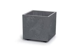 Virágcserép Prosperplast SIERRA SQUARE beton hatás 38,5 cm szürke